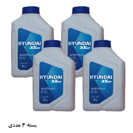 ضد یخ هیوندای long life قرمز 1 لیتری HYUNDAI xteer بسته 4 عددی